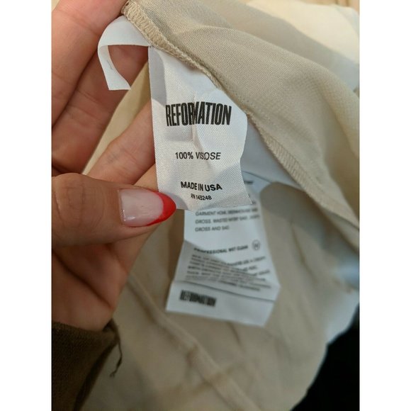 Reformation Wrap Maxi Skirt Tan Size Large Viscose - Picture 4 of 10